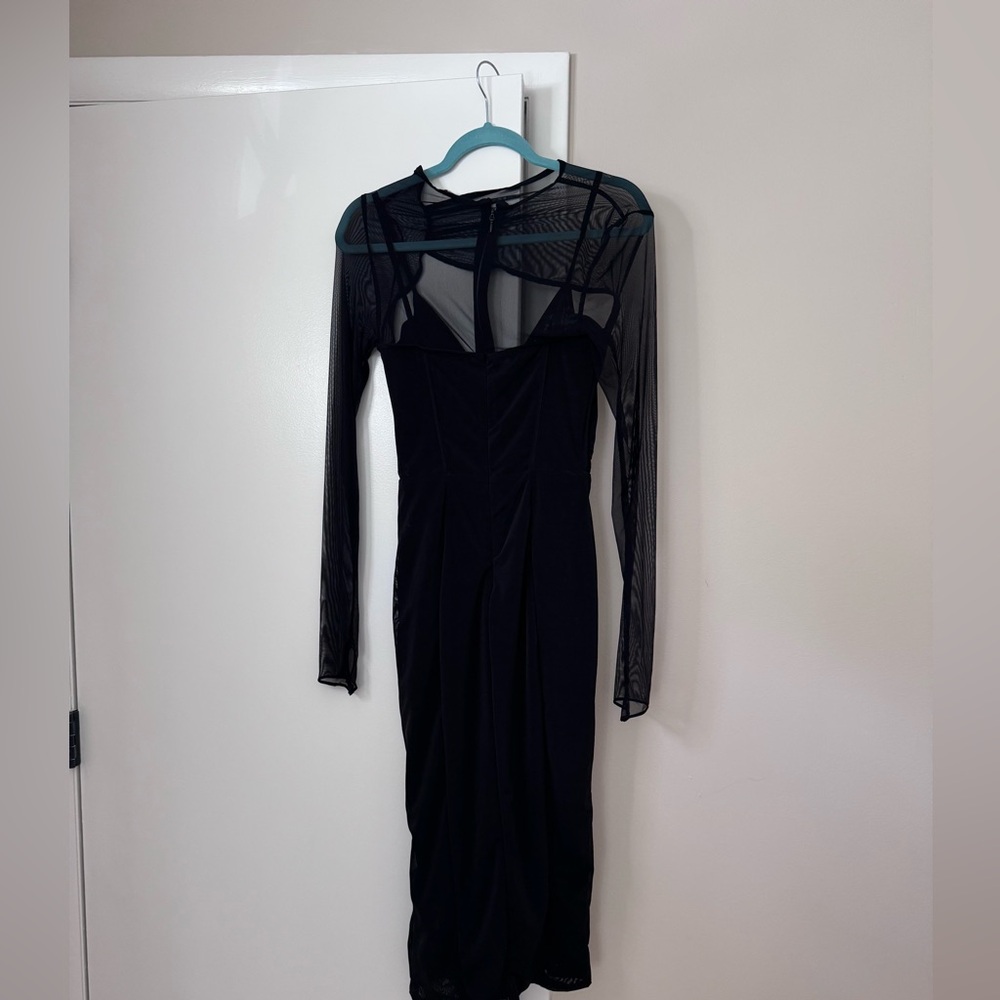 House of CB Ophelia Black Midi Dress • S - Picture 4 of 7